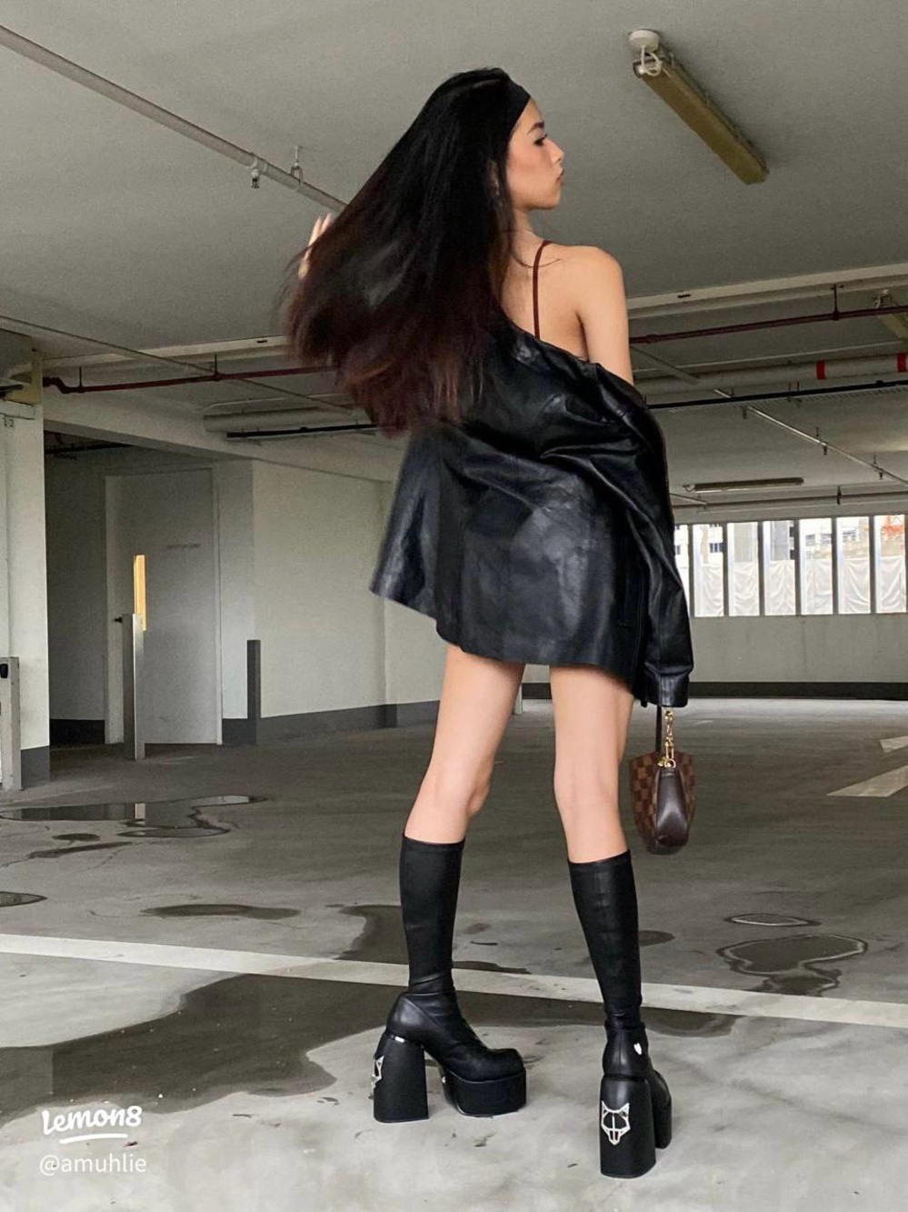 Naked Wolfe Black Over-the-Knee Platform Boots 40 / 10